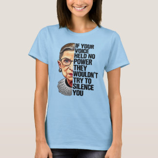 RBG Wenn deine Stimme keine Macht hätte Zitat T-Shirt