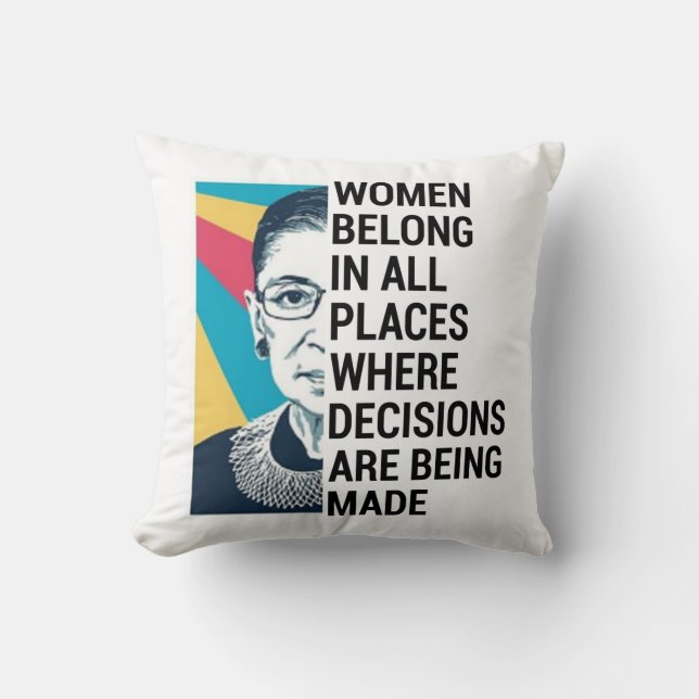 Rbg Zitate, Ruth Bader Ginsburg Zitat Kissen (Vorderseite)