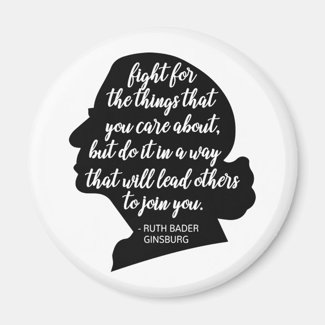 RBG zitiert, Ginsburg zitiert, Ruth Bader Ginsburg Magnet (Vorne)