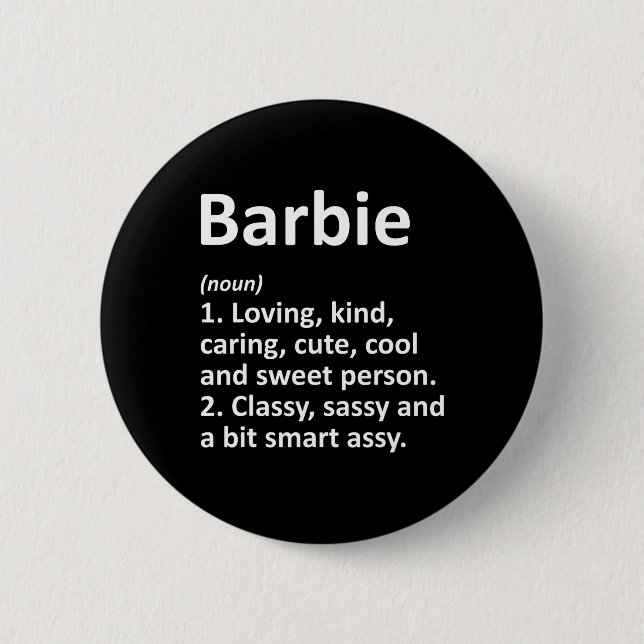 Rbie Definition Personalisiert Name Funny Birthday Button (Vorderseite)