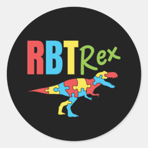 RBT Rex registrierter Verhaltenstherapeut Runder Aufkleber