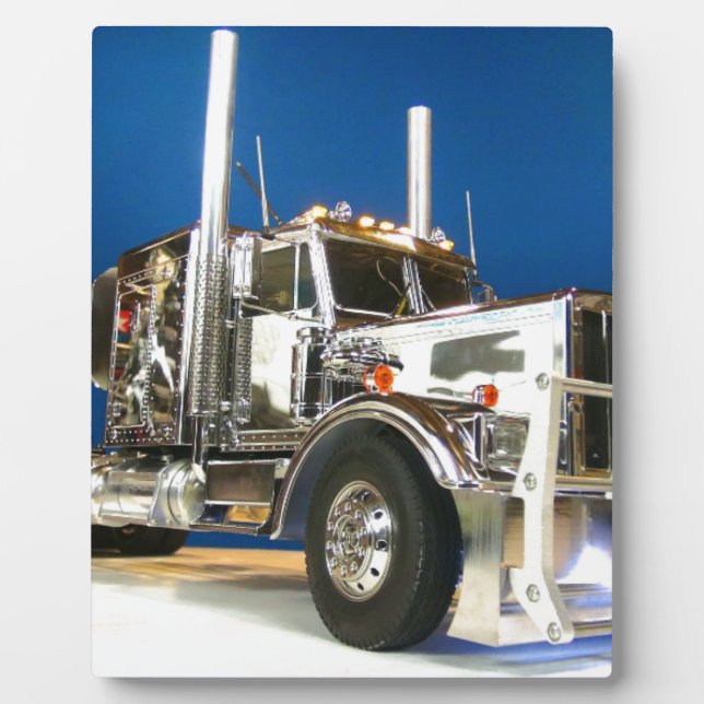 RC ADVENTURES - Chrome Hauler Semi Truck Fotoplatte (Vorderseite)