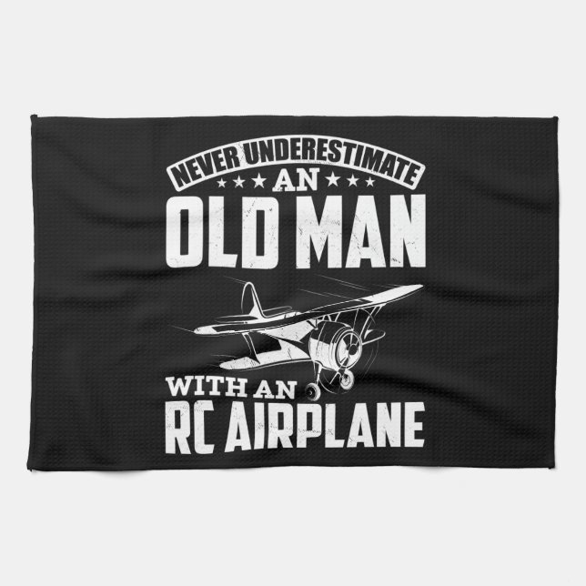 RC Aircraft Dad Funny Men RC Pilot Father Geschirrtuch (Horizontal)