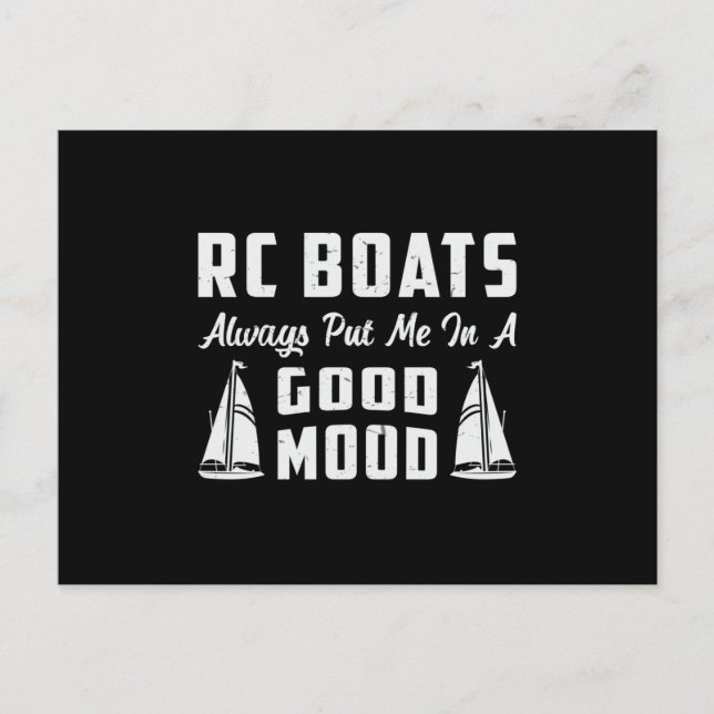 RC Boot legte mich in eine gute Laune Modell Funny Postkarte (Vorderseite)