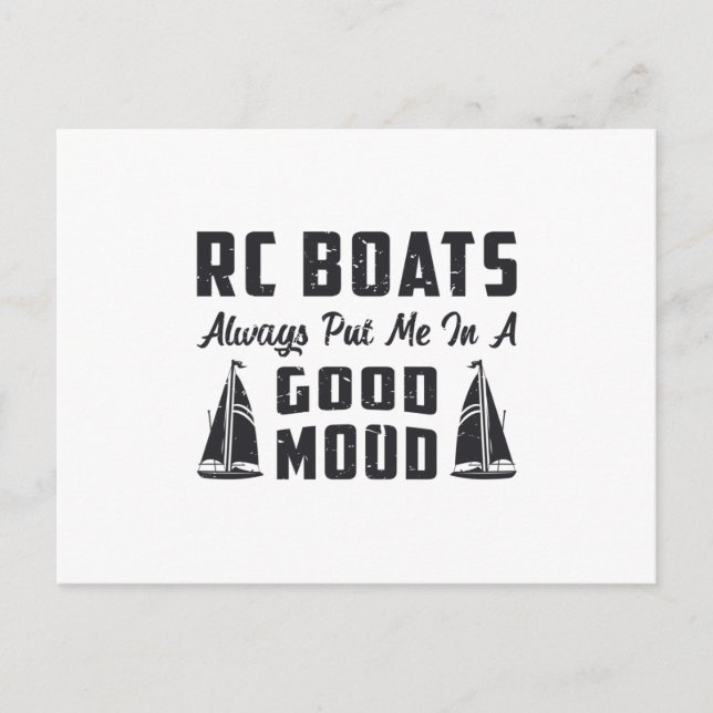 RC Boot legte mich in eine gute Laune Radio Model  Postkarte (Vorderseite)