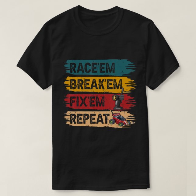 RC Car Remote Kontrolle Racing Car Driver T - Shir T-Shirt (Design vorne)
