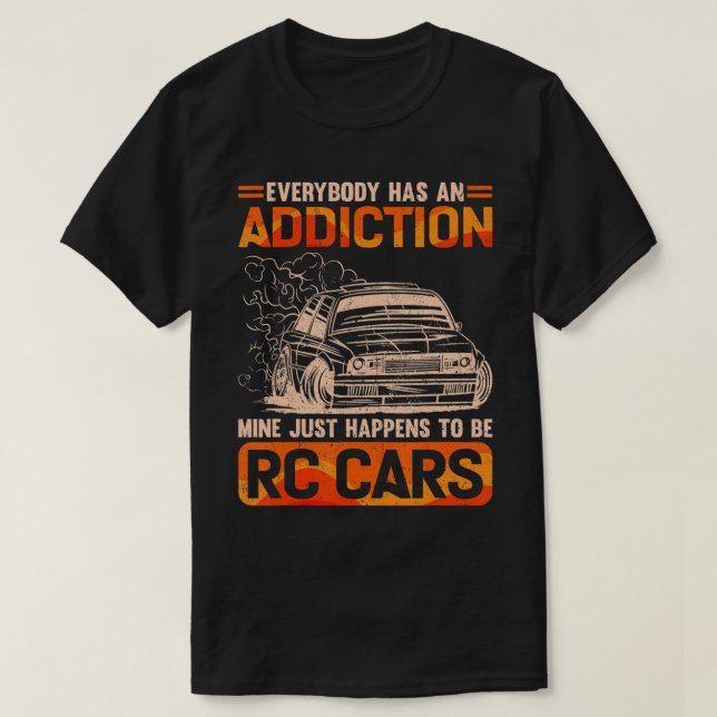 RC Cars ist mein Addiction Mini Cars Racing Contro T-Shirt (Design vorne)
