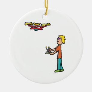RC Drohnenfliegen Keramik Ornament