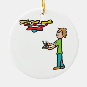 RC Drohnenfliegen Keramik Ornament