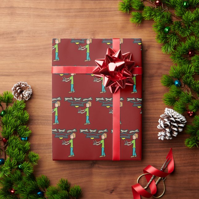RC Drone Flying Geschenkpapier (Feiertagsgeschenk)