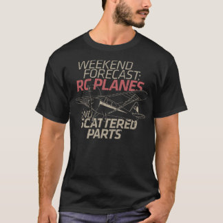 RC Flugzeug Geschenkwochenprognose RC Pilotmodell T-Shirt