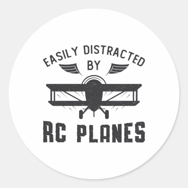 RC-Flugzeug-Luftfahrzeuge leicht durch RC-Flugzeug Runder Aufkleber (Vorderseite)