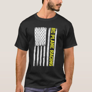 Rc Flugzeug Racing American Flag Radio Controlled T-Shirt
