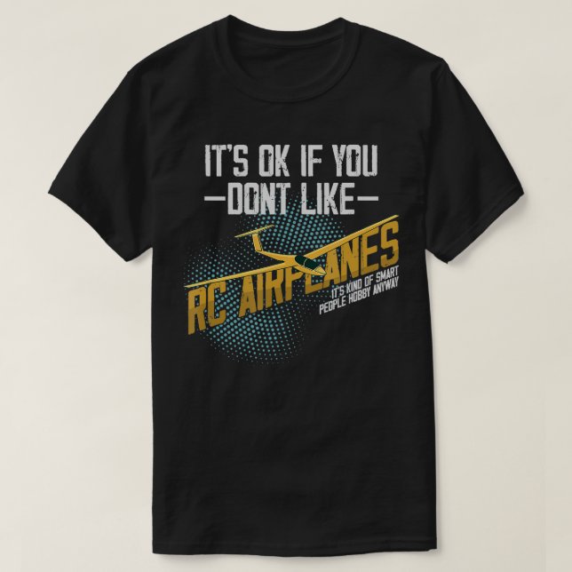 RC Flugzeug Smart People Hobby Radio Controlled Pl T-Shirt (Design vorne)
