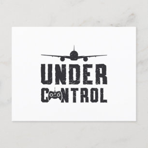RC-Flugzeug unter Kontrolle Pilot Flugzeug RC-Flug Postkarte