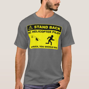 RC Hubschrauberpilot Zurück T-Shirt