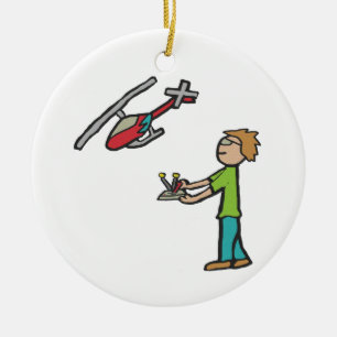 RC Modell Hubschrauber Flug Keramik Ornament