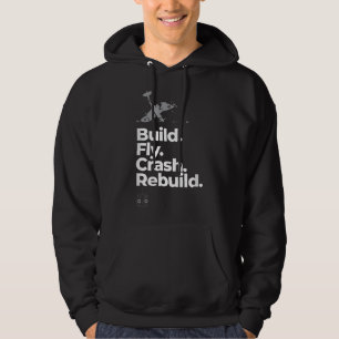 RC-Pilot Bauen Fliegen Absturz Wiederaufbau Fernst Hoodie