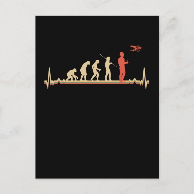 RC Pilot Evolution Retro Model Flugzeug Postkarte (Vorderseite)