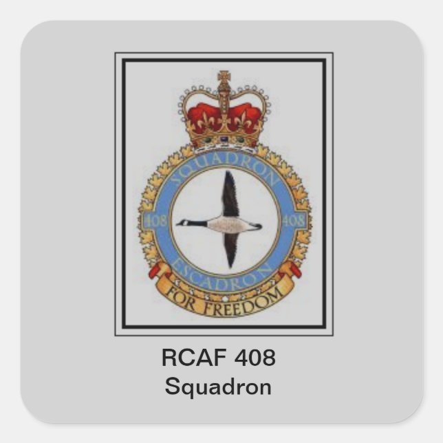 Rcaf 408 quadratischer aufkleber (Vorderseite)