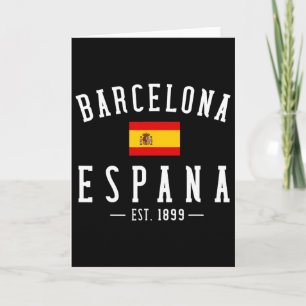 Rcelona Espana Spanien Est. Souvenir Flagge Karte