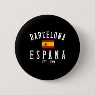 Rcelona Espana Spanien Est. Souvenirflagge Karte F Button