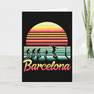 Rcelona Spanien Retro Inspiriert 80er Skateboardin Karte