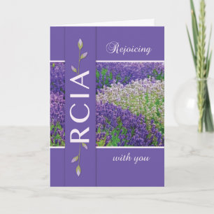RCIA freuende Lavendel-Blumen Karte