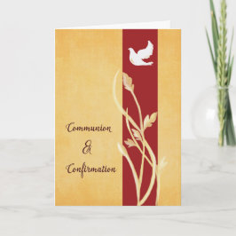 RCIA-Kommunion und -Bestätigung Dove and Wheat Karte