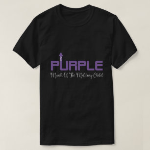 RD Lila bis zu einem Shirt Monat Militärkindern 