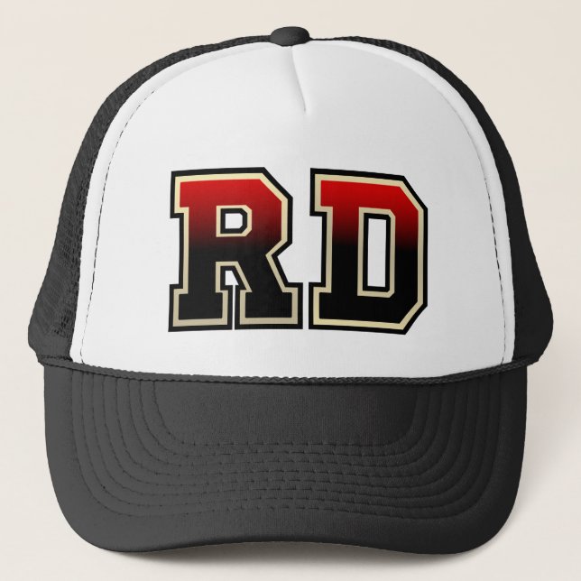 Rd-Monogramm Truckerkappe (Vorderseite)