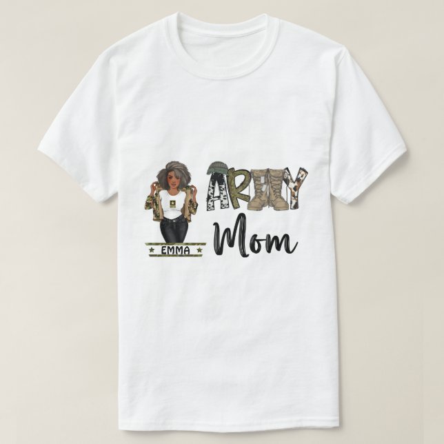 RD Personalisiert Army Mama Shirt, Militär T-Shirt (Design vorne)