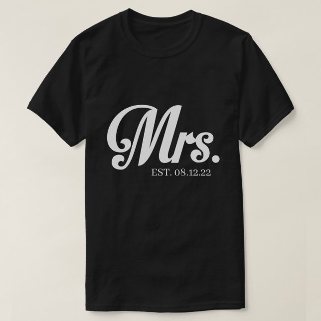 RD Personalisiert Mr. and Mrs. Shirt, Just Married T-Shirt (Design vorne)