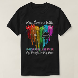 RD Personalisierte Liebe jemand mit Autismus T-Shirt