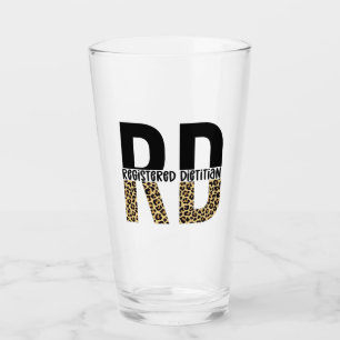RD Registriert Dietitian Cheetah Print RD Geschenk Glas