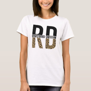 RD Registriert Dietitian Cheetah Print RD Geschenk T-Shirt