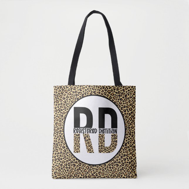 RD Registriert Dietitian Cheetah Print RD Geschenk Tasche (Vorderseite)