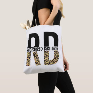 RD Registriert Dietitian Cheetah Print RD Geschenk Tasche