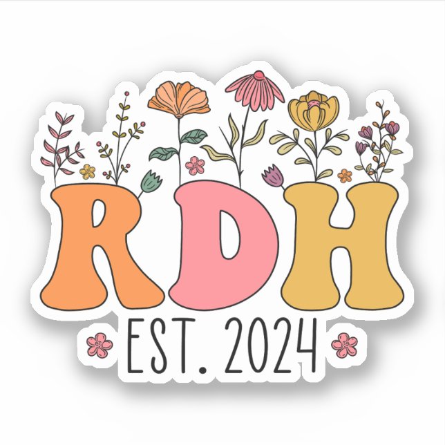 RDH Dental Hygiene Dental Student RDH Abschluss Aufkleber (Vorderseite)