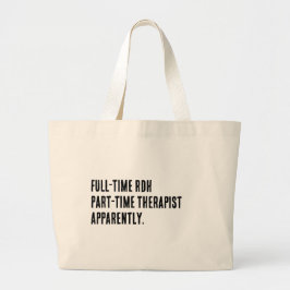 RDH- und Therapeuten-Geschenktasche - Zahnarzthelf Jumbo Stoffbeutel