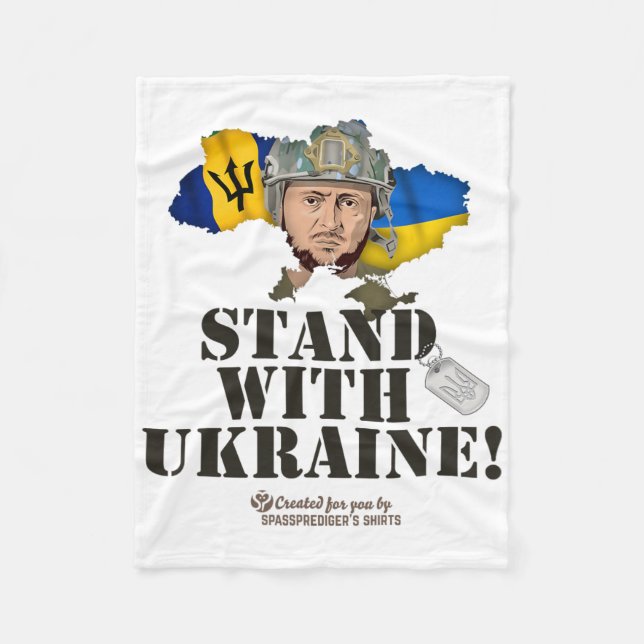 Rdos Steht Mit Ukraine Zelensky Flagge Rdos  Fleecedecke (Vorderseite)