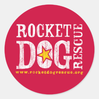RDR-Logo (wht/goldenrod) Runder Aufkleber