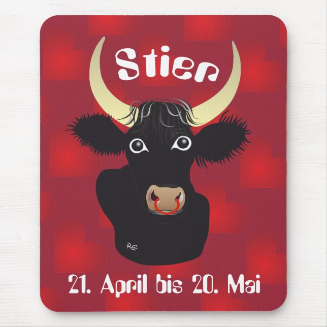 Re 21. April bis 20. Mai Mausmatte Mousepad (Vorne)