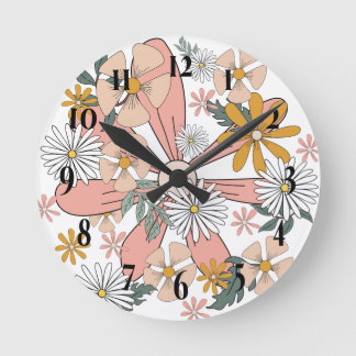 Re-Blume-Uhr Runde Wanduhr