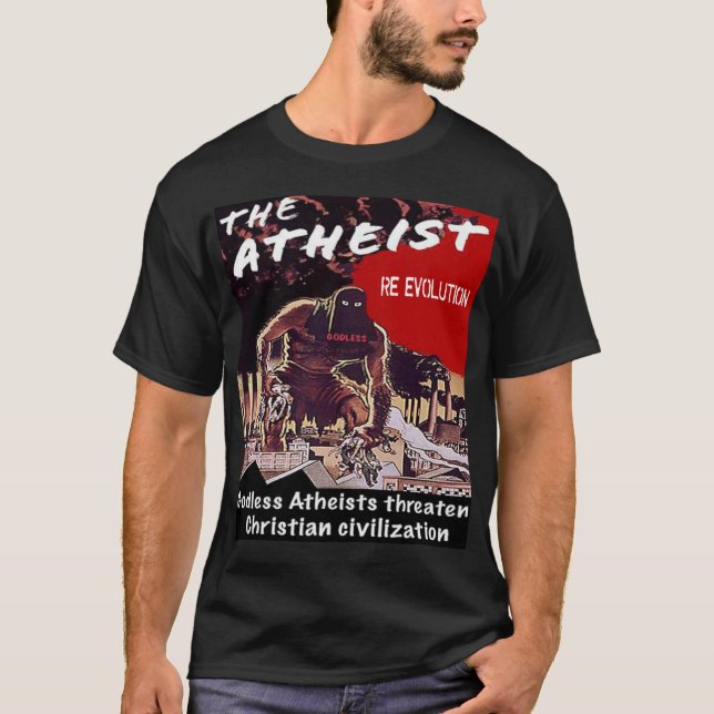 RE-EVOLUTION Atheist T-Shirt (Vorderseite)