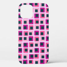 Re geometrische Quadrate rosa