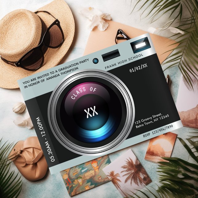Re-Kamera-Graduierungspartei Einladung (Von Creator hochgeladen)