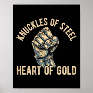 Re Knuckle Boxing Männer Faustkampf Knuckle Fighte Poster