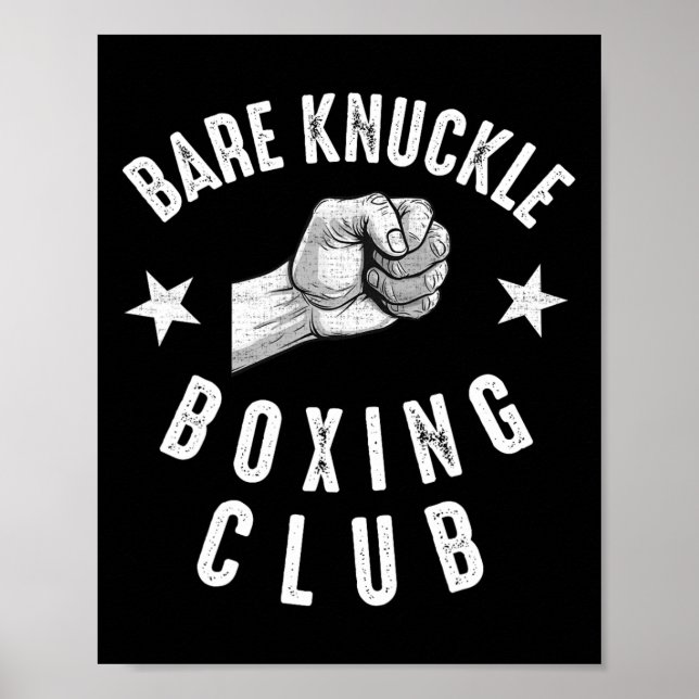 Re Knuckle Boxing Männer Faustkampf Knuckle Fighte Poster (Vorne)