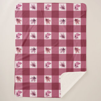 Re Maple Leaf Buffalo Plaid Sherpa Blanket Sherpadecke